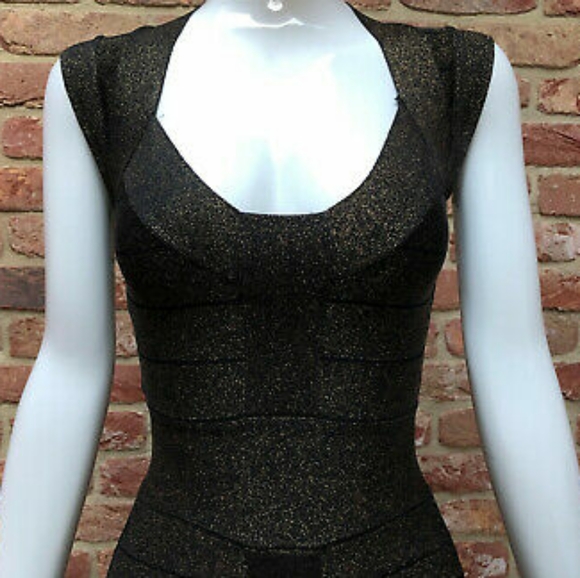 French Connection Shimmer Stretch Bandage Bodycon - Picture 2 of 8